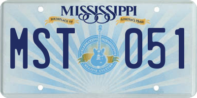 MS license plate MST051