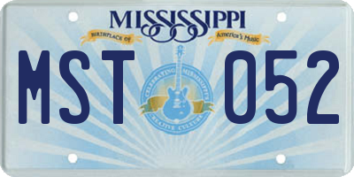 MS license plate MST052