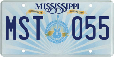 MS license plate MST055