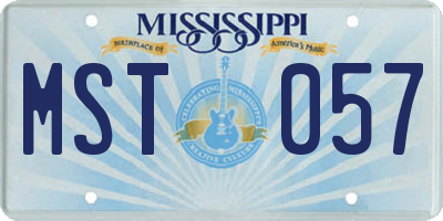 MS license plate MST057