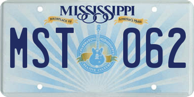 MS license plate MST062