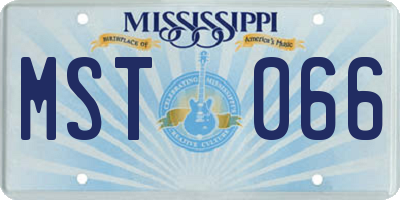 MS license plate MST066