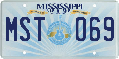 MS license plate MST069