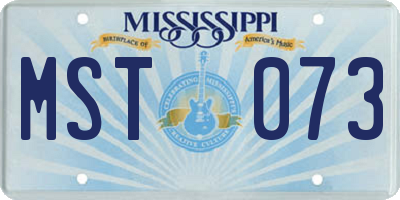 MS license plate MST073