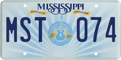 MS license plate MST074