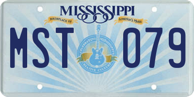 MS license plate MST079