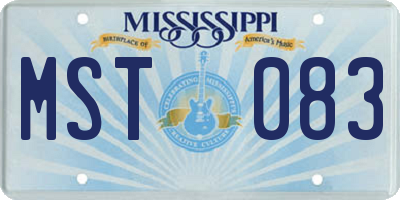 MS license plate MST083