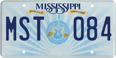 MS license plate MST084