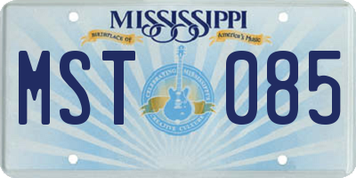 MS license plate MST085