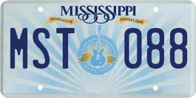 MS license plate MST088
