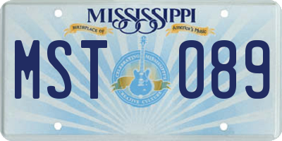 MS license plate MST089