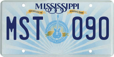 MS license plate MST090