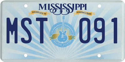 MS license plate MST091