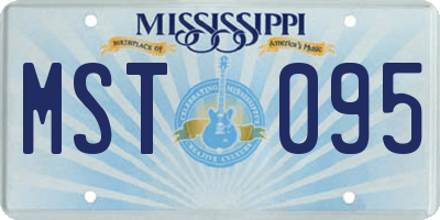 MS license plate MST095