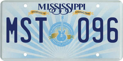 MS license plate MST096