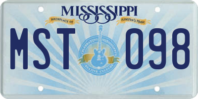 MS license plate MST098