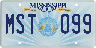 MS license plate MST099