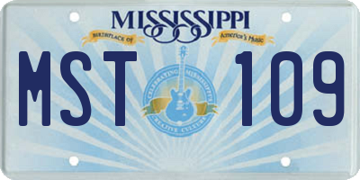 MS license plate MST109