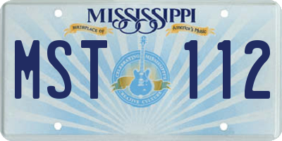 MS license plate MST112