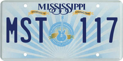 MS license plate MST117