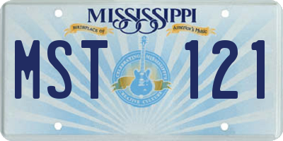 MS license plate MST121