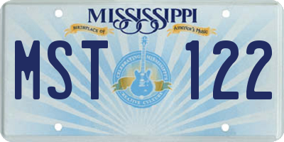 MS license plate MST122