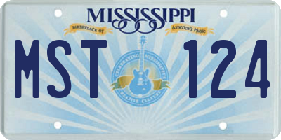 MS license plate MST124