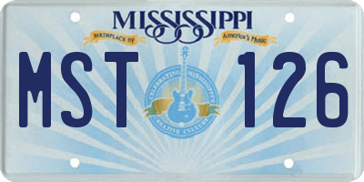 MS license plate MST126