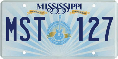 MS license plate MST127