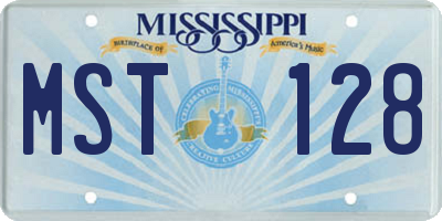 MS license plate MST128