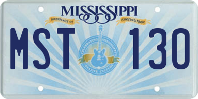 MS license plate MST130