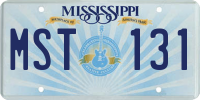 MS license plate MST131
