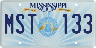 MS license plate MST133
