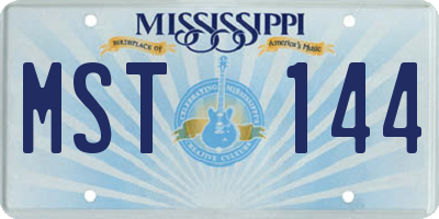 MS license plate MST144