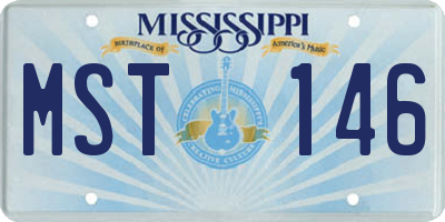 MS license plate MST146