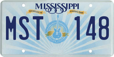 MS license plate MST148