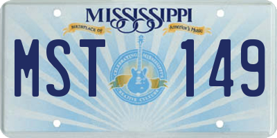 MS license plate MST149