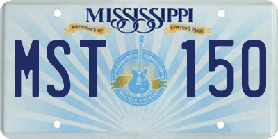 MS license plate MST150