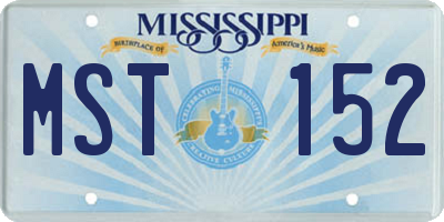 MS license plate MST152