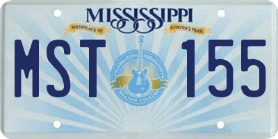 MS license plate MST155