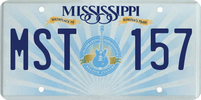 MS license plate MST157