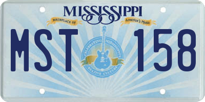 MS license plate MST158