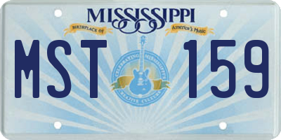 MS license plate MST159