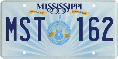MS license plate MST162