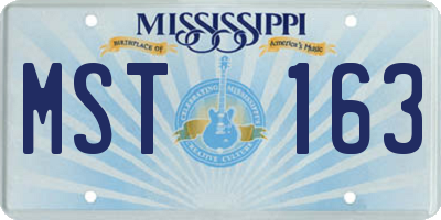 MS license plate MST163