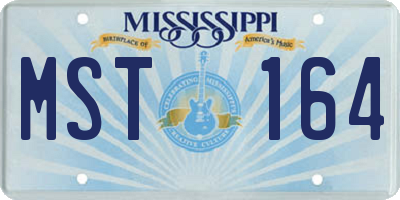 MS license plate MST164