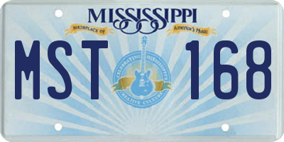 MS license plate MST168