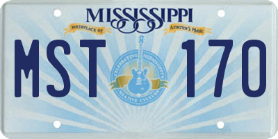 MS license plate MST170