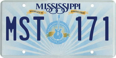 MS license plate MST171