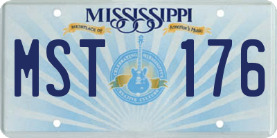 MS license plate MST176